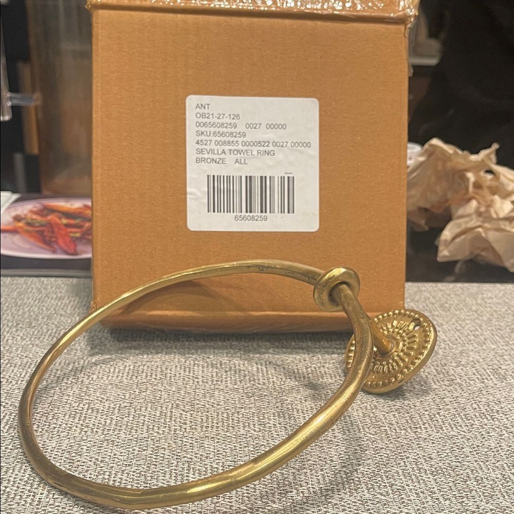 Elegant Bronze Towel Ring